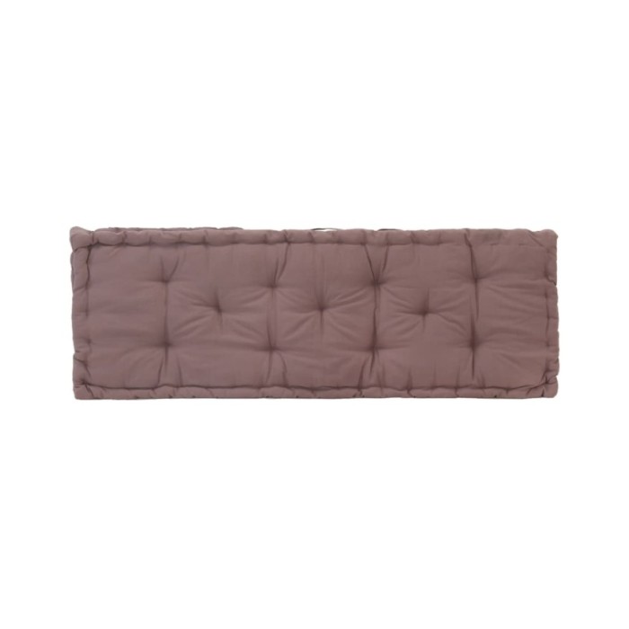 Coussin de plancher de palette Coton 120x40x7 cm Taupe