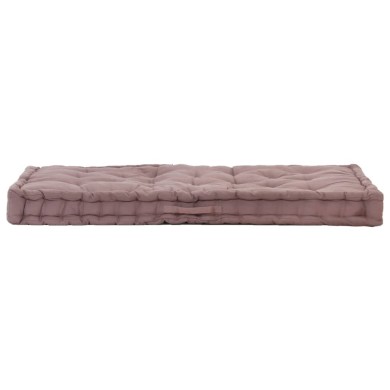 Coussin de plancher de palette Coton 120x80x10 cm Taupe