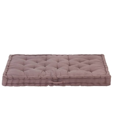 Coussin de plancher de palette Coton 120x80x10 cm Taupe