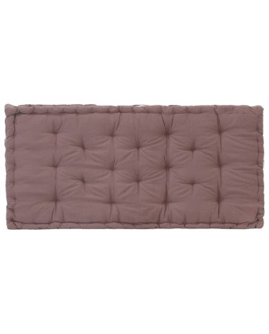 Coussin de plancher de palette Coton 120x80x10 cm Taupe