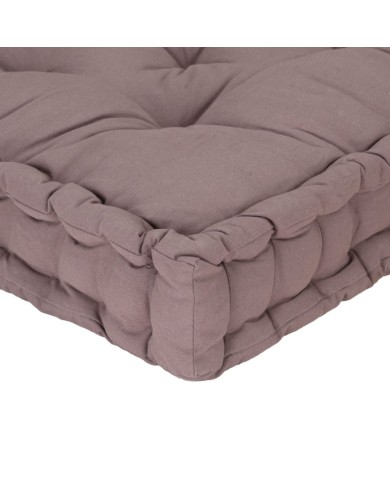 Coussin de plancher de palette Coton 120x80x10 cm Taupe