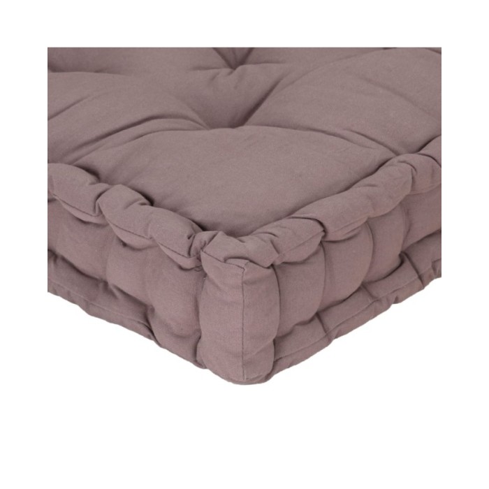 Coussin de plancher de palette Coton 120x80x10 cm Taupe