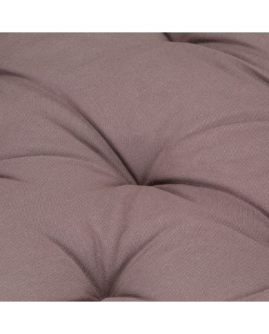 Coussin de plancher de palette Coton 120x80x10 cm Taupe