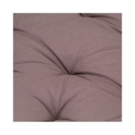 Coussin de plancher de palette Coton 120x80x10 cm Taupe