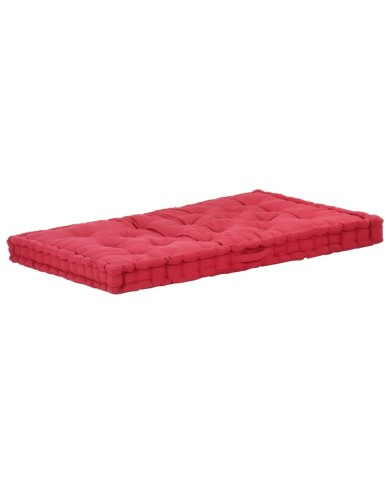 Coussin de plancher de palette Coton 120x80x10 cm Bordeaux