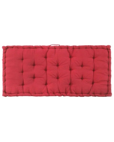 Coussin de plancher de palette Coton 120x80x10 cm Bordeaux
