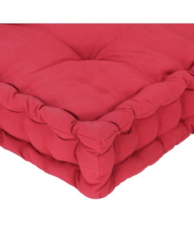 Coussin de plancher de palette Coton 120x80x10 cm Bordeaux