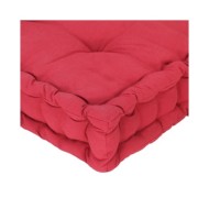 Coussin de plancher de palette Coton 120x80x10 cm Bordeaux