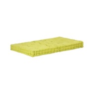 Coussin de plancher de palette Coton 120x80x10 cm Vert