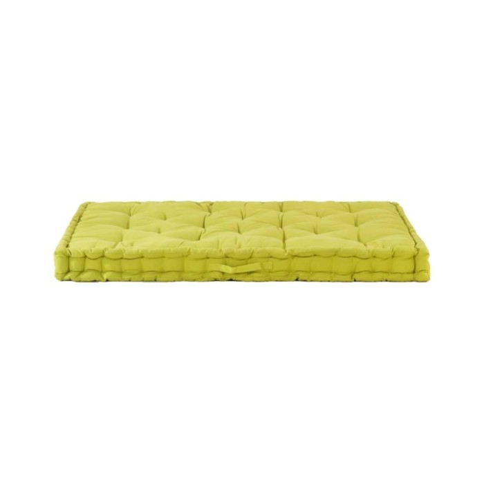 Coussin de plancher de palette Coton 120x80x10 cm Vert