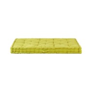 Coussin de plancher de palette Coton 120x80x10 cm Vert