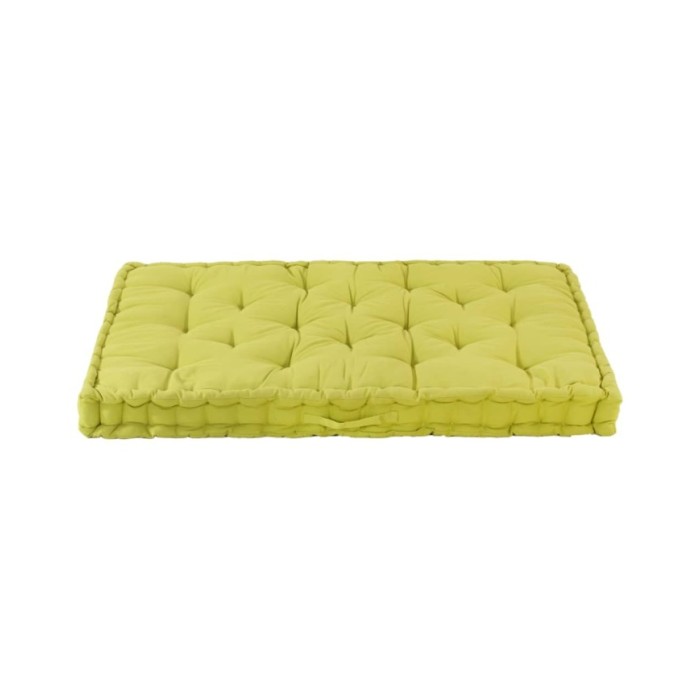 Coussin de plancher de palette Coton 120x80x10 cm Vert