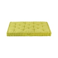 Coussin de plancher de palette Coton 120x80x10 cm Vert