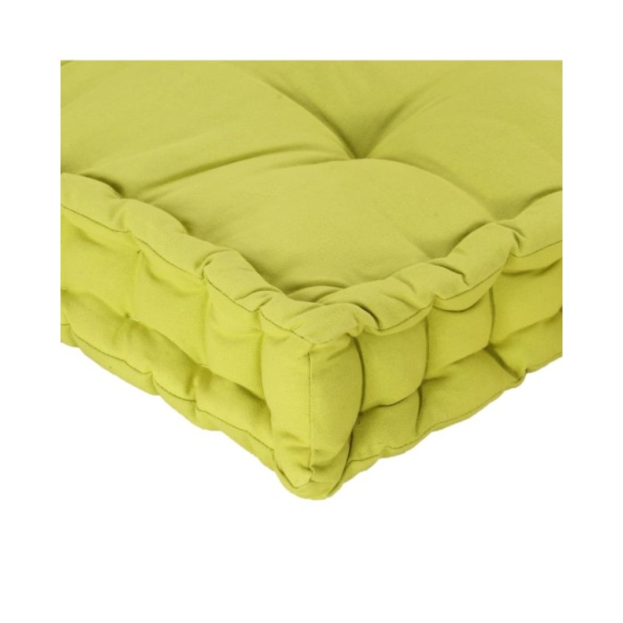 Coussin de plancher de palette Coton 120x80x10 cm Vert