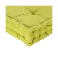 Coussin de plancher de palette Coton 120x80x10 cm Vert