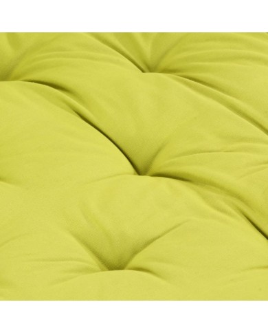 Coussin de plancher de palette Coton 120x80x10 cm Vert