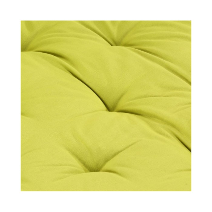 Coussin de plancher de palette Coton 120x80x10 cm Vert