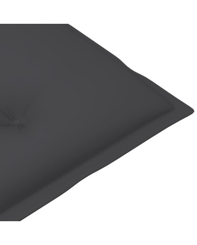 Coussins de chaise de jardin 4 pcs Anthracite 120x50x7 cm