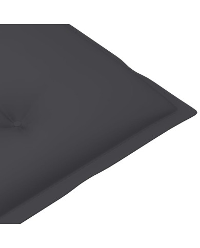 Coussins de chaise de jardin 6 pcs Anthracite 120x50x7 cm