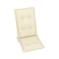 Coussins de chaise de jardin 6 pcs Crème 120x50x7 cm
