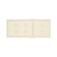 Coussins de chaise de jardin 6 pcs Crème 120x50x7 cm