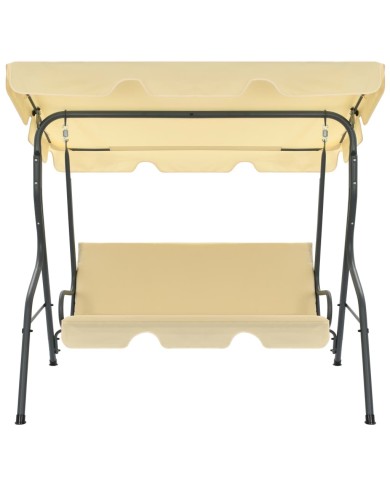 Balancelle de jardin Blanc crème 170 x 110 x 153 cm