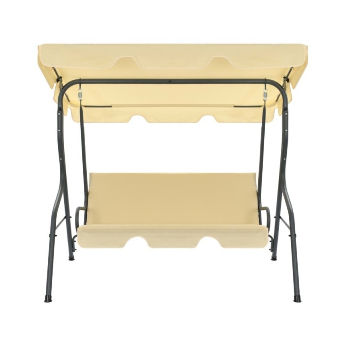 Balancelle de jardin Blanc crème 170 x 110 x 153 cm