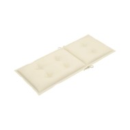 Coussins de chaise de jardin 6 pcs Crème 120x50x7 cm
