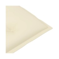 Coussins de chaise de jardin 6 pcs Crème 120x50x7 cm
