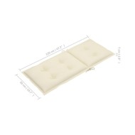 Coussins de chaise de jardin 6 pcs Crème 120x50x7 cm