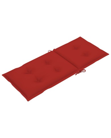 Coussins de chaise de jardin 4 pcs Rouge 120x50x7 cm