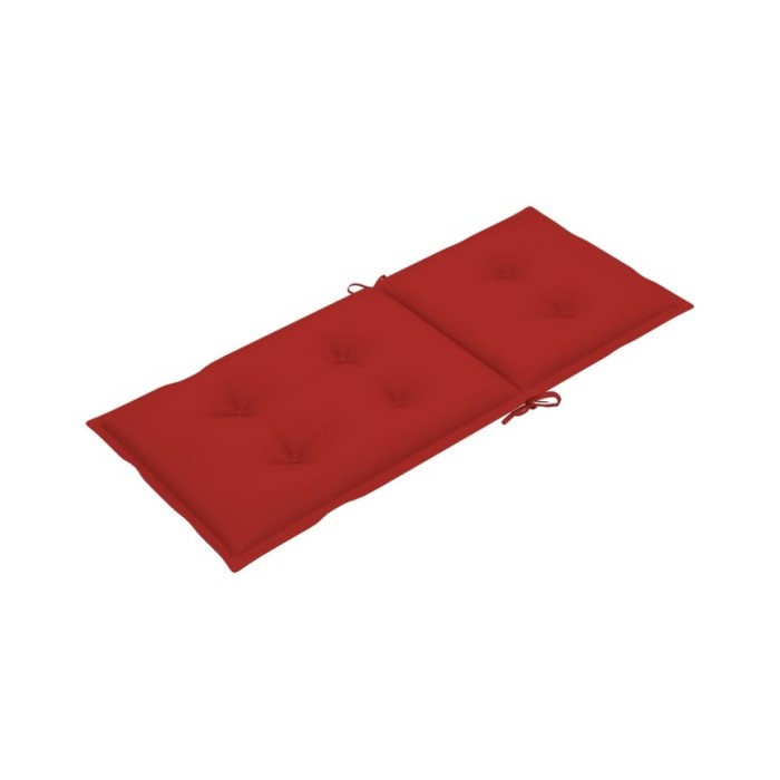 Coussins de chaise de jardin 4 pcs Rouge 120x50x7 cm