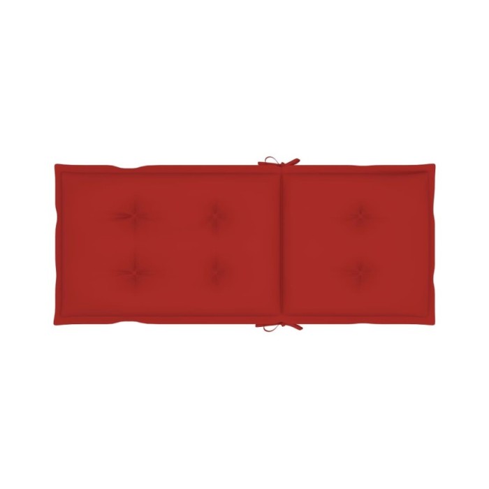 Coussins de chaise de jardin 4 pcs Rouge 120x50x7 cm