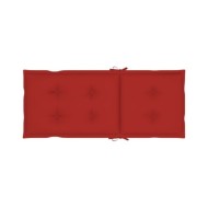 Coussins de chaise de jardin 4 pcs Rouge 120x50x7 cm
