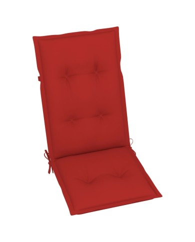 Coussins de chaise de jardin 4 pcs Rouge 120x50x7 cm