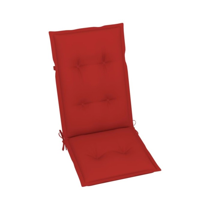 Coussins de chaise de jardin 4 pcs Rouge 120x50x7 cm