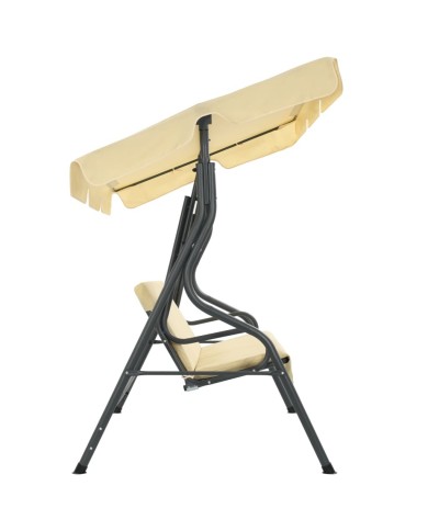 Balancelle de jardin Blanc crème 170 x 110 x 153 cm