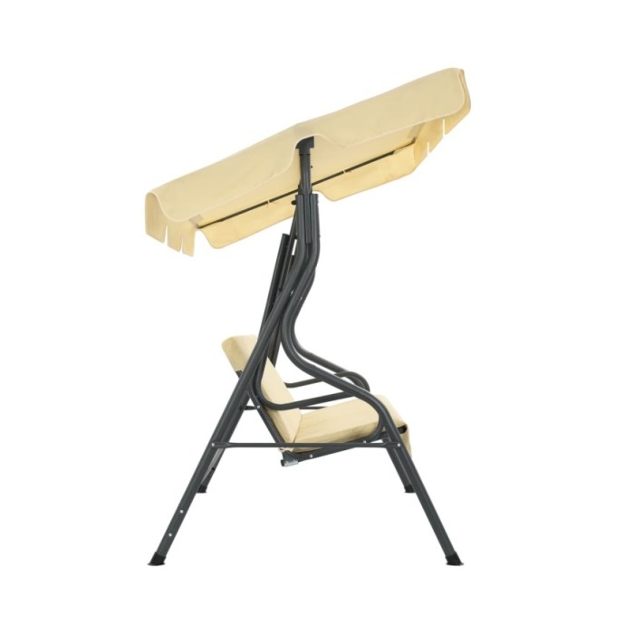 Balancelle de jardin Blanc crème 170 x 110 x 153 cm