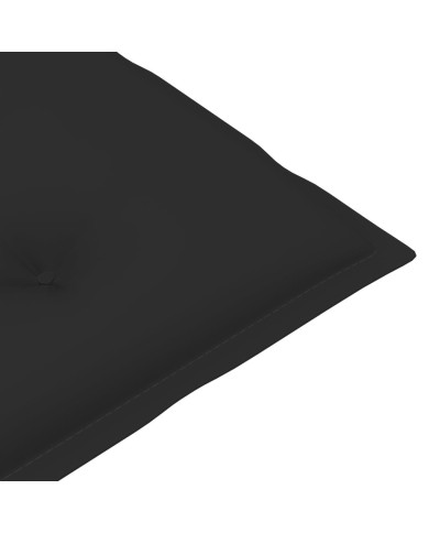 Coussins de chaise de jardin 4 pcs Noir 120x50x7 cm