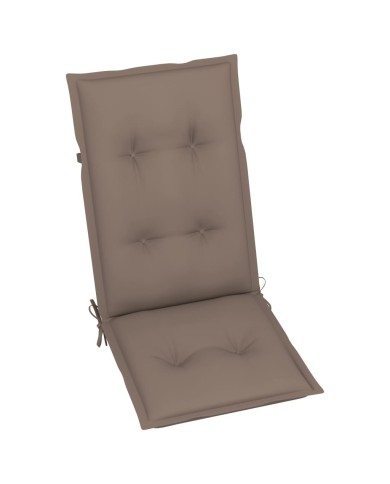 Coussins de chaise de jardin 4 pcs Taupe 120x50x7 cm