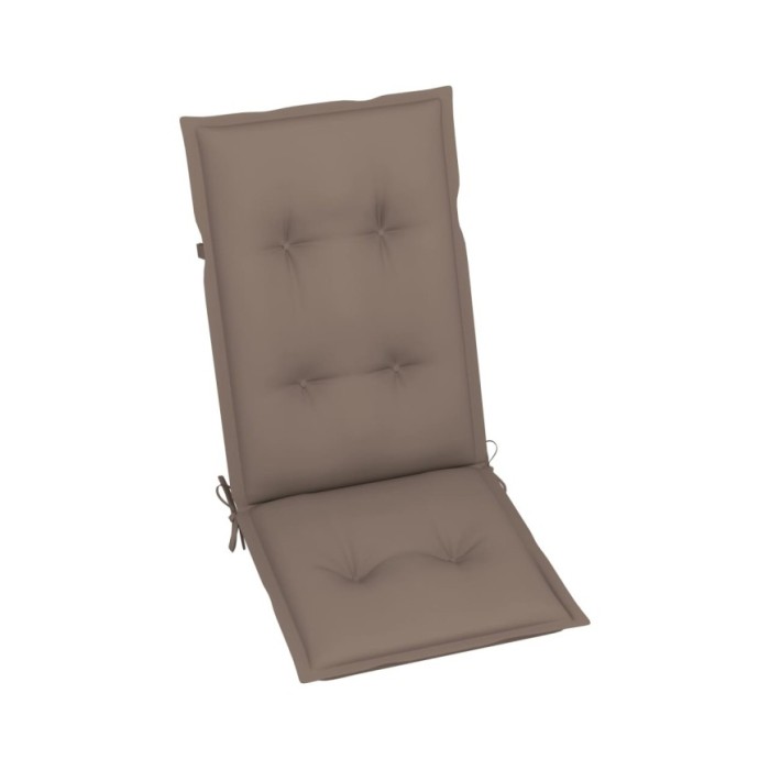Coussins de chaise de jardin 4 pcs Taupe 120x50x7 cm