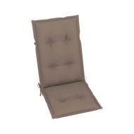 Coussins de chaise de jardin 4 pcs Taupe 120x50x7 cm