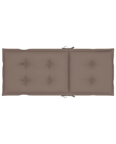 Coussins de chaise de jardin 4 pcs Taupe 120x50x7 cm