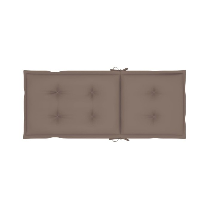 Coussins de chaise de jardin 4 pcs Taupe 120x50x7 cm