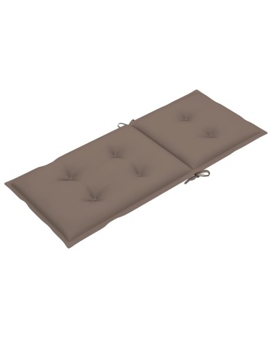 Coussins de chaise de jardin 4 pcs Taupe 120x50x7 cm