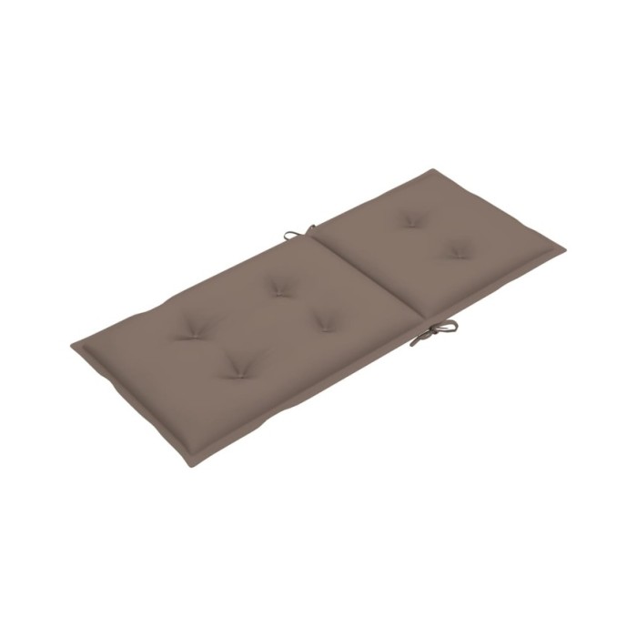 Coussins de chaise de jardin 4 pcs Taupe 120x50x7 cm