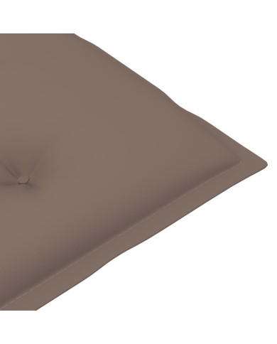 Coussins de chaise de jardin 4 pcs Taupe 120x50x7 cm