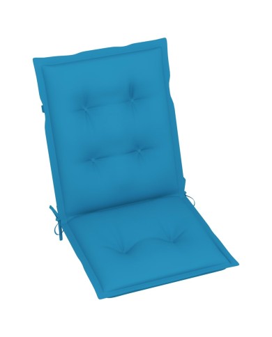 Coussins de chaise de jardin 6 pcs Bleu 100x50x7 cm