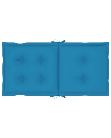 Coussins de chaise de jardin 6 pcs Bleu 100x50x7 cm