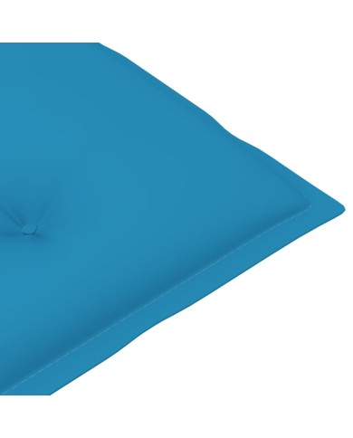 Coussins de chaise de jardin 6 pcs Bleu 100x50x7 cm